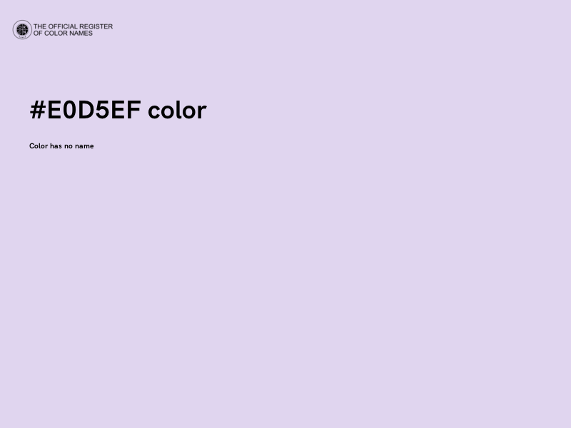 #E0D5EF color image