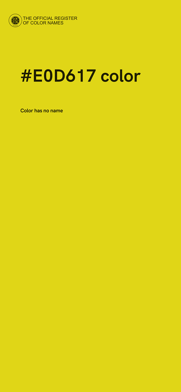 #E0D617 color image