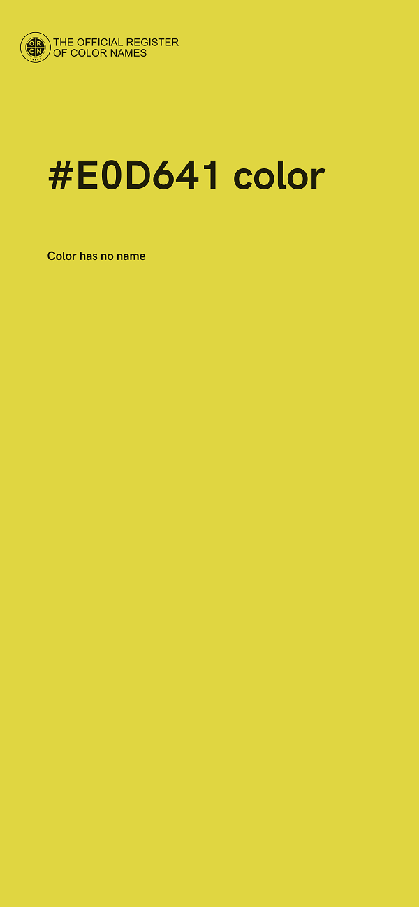#E0D641 color image