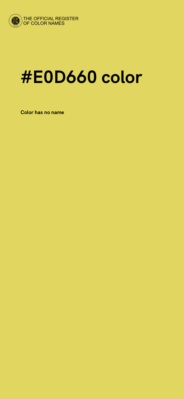 #E0D660 color image