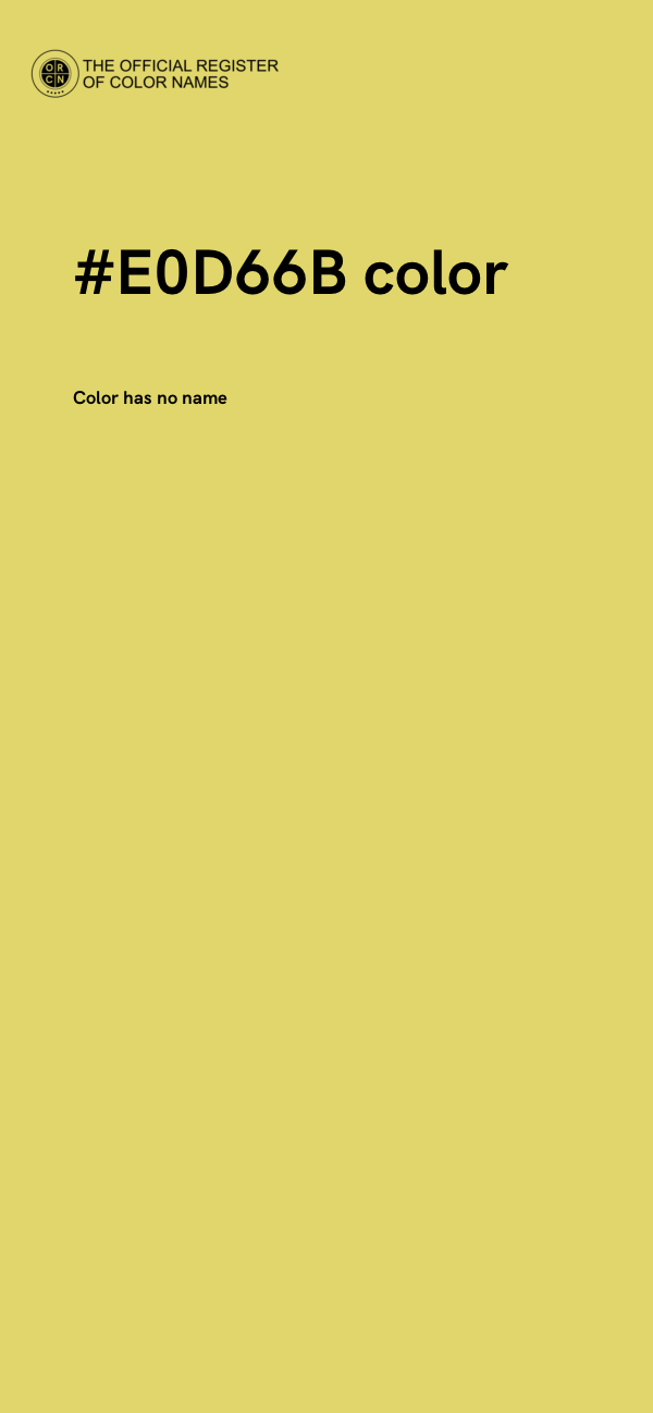 #E0D66B color image