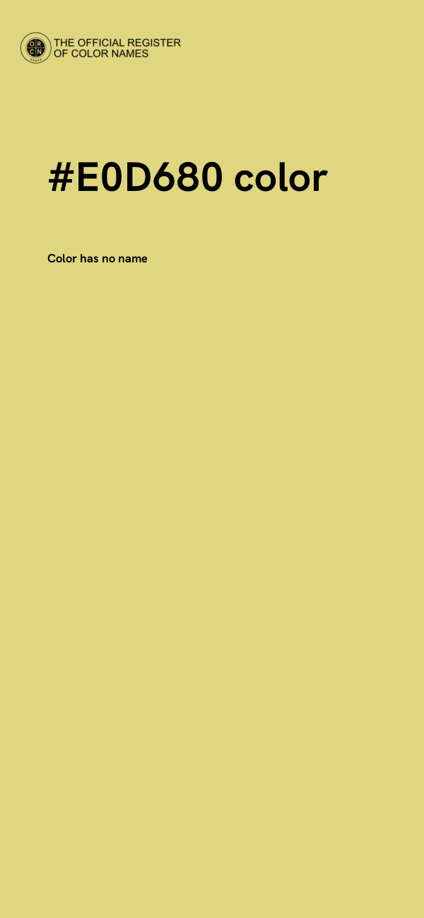 #E0D680 color image
