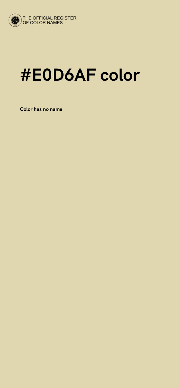#E0D6AF color image