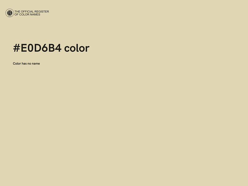 #E0D6B4 color image