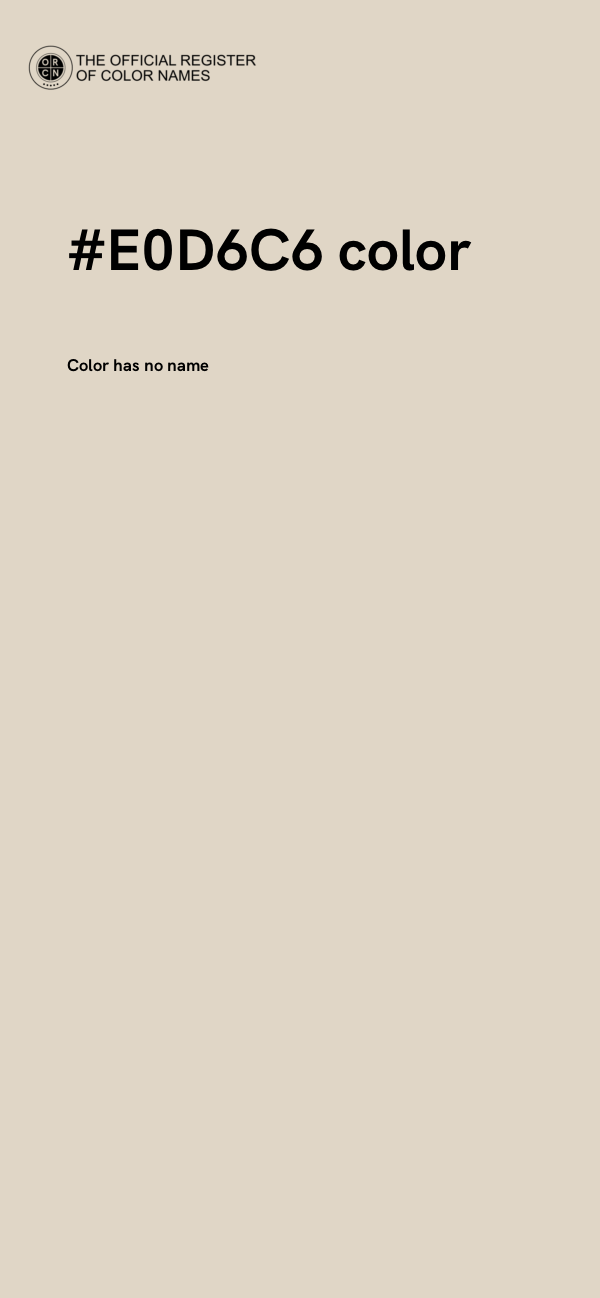 #E0D6C6 color image