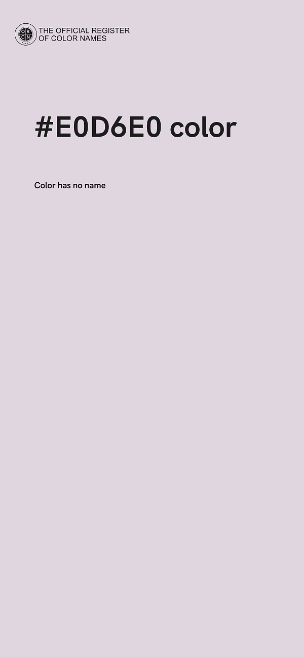 #E0D6E0 color image