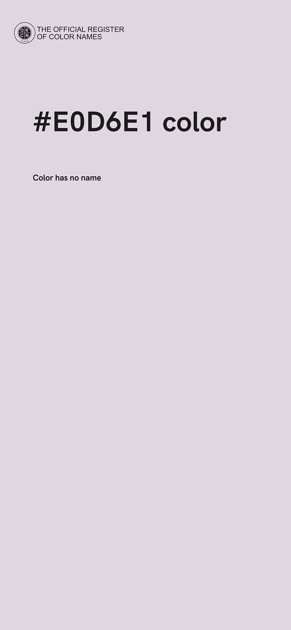 #E0D6E1 color image