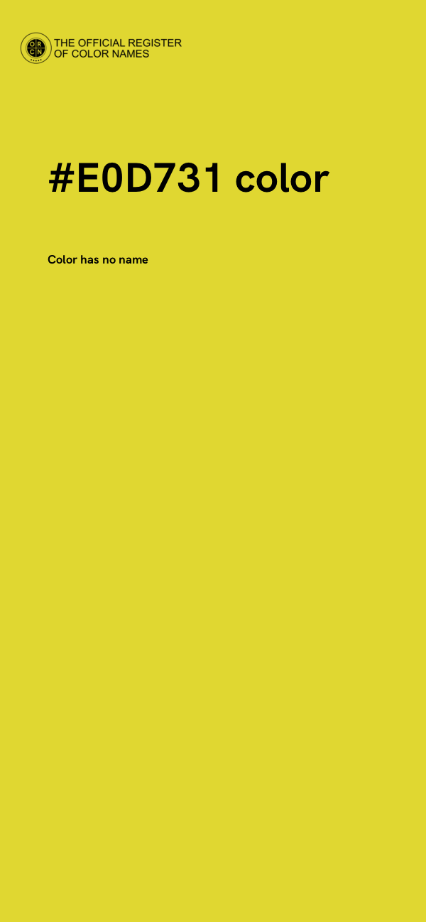 #E0D731 color image