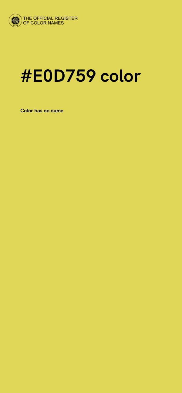 #E0D759 color image