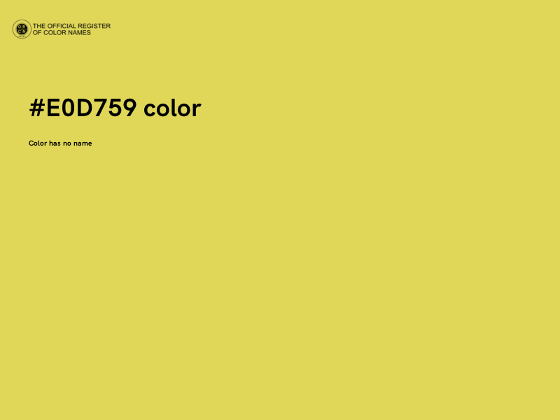 #E0D759 color image