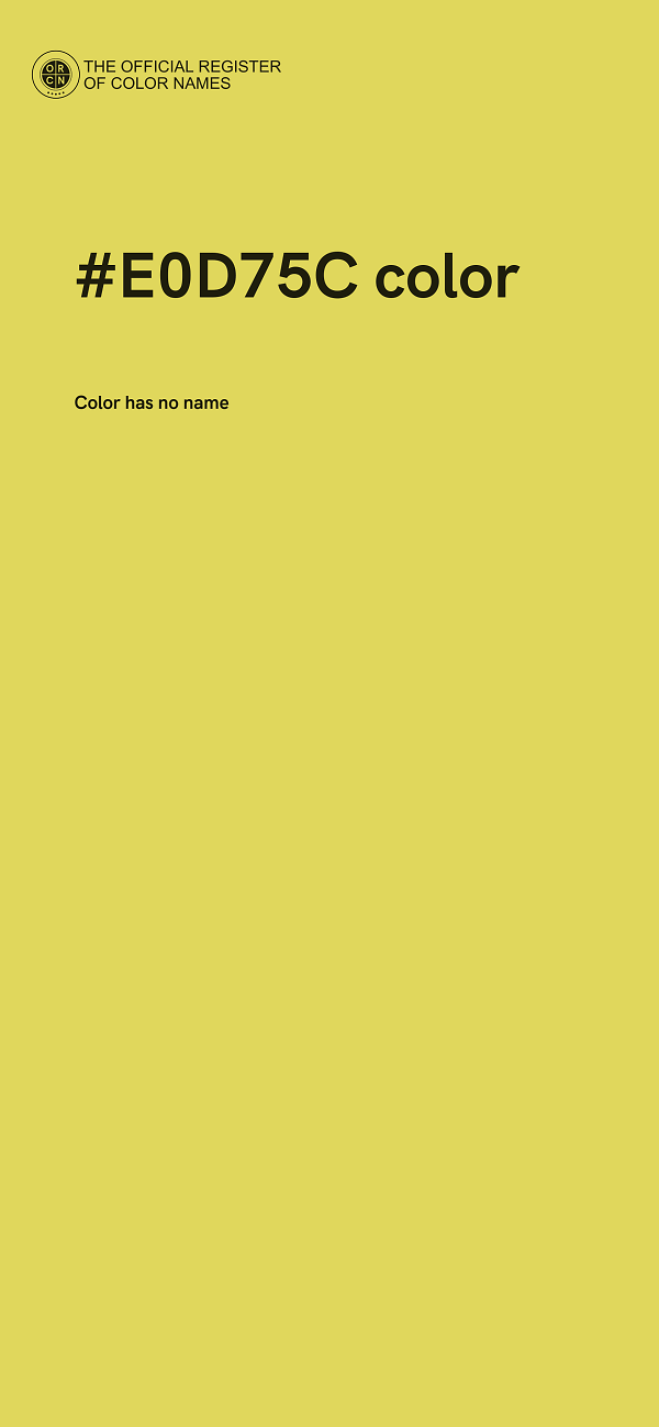 #E0D75C color image