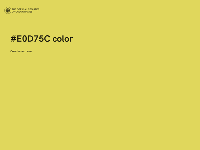 #E0D75C color image