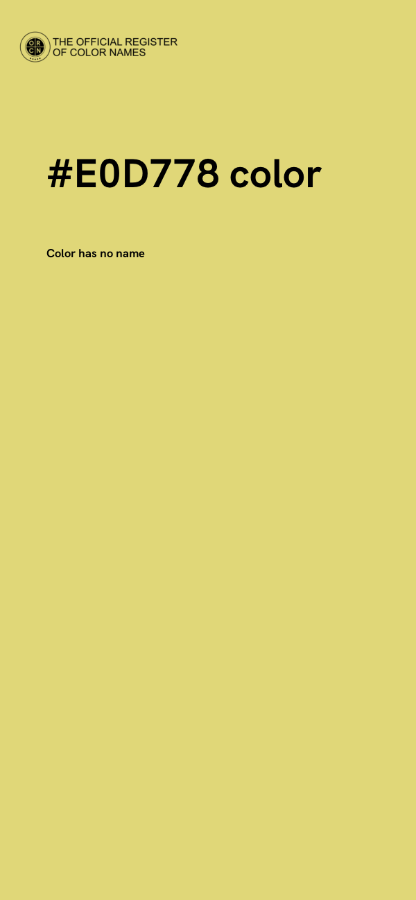 #E0D778 color image