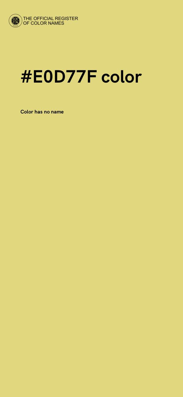 #E0D77F color image