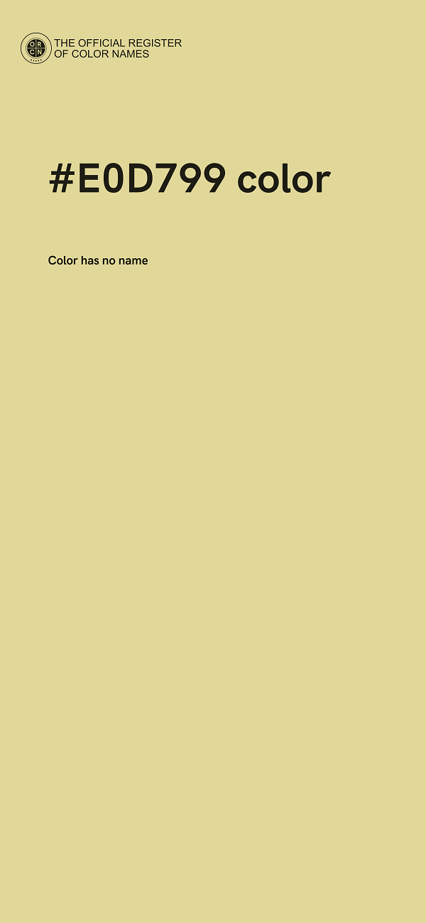 #E0D799 color image