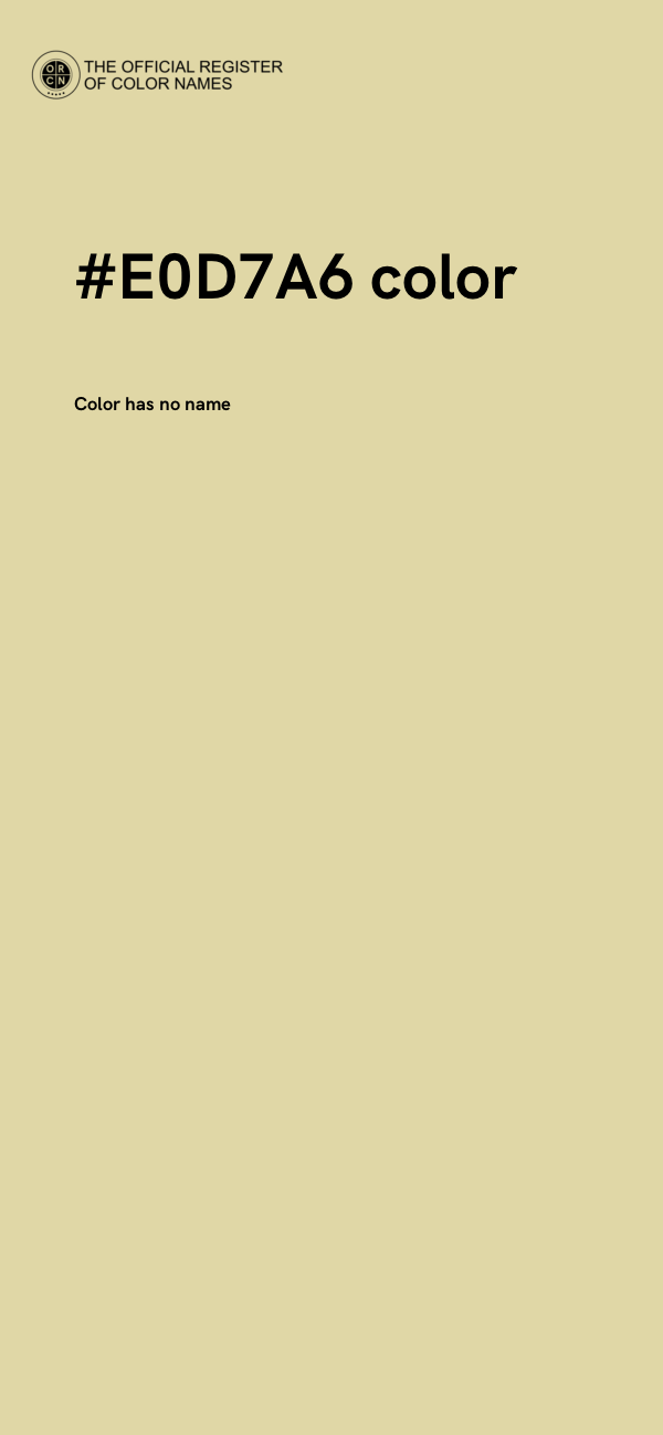 #E0D7A6 color image