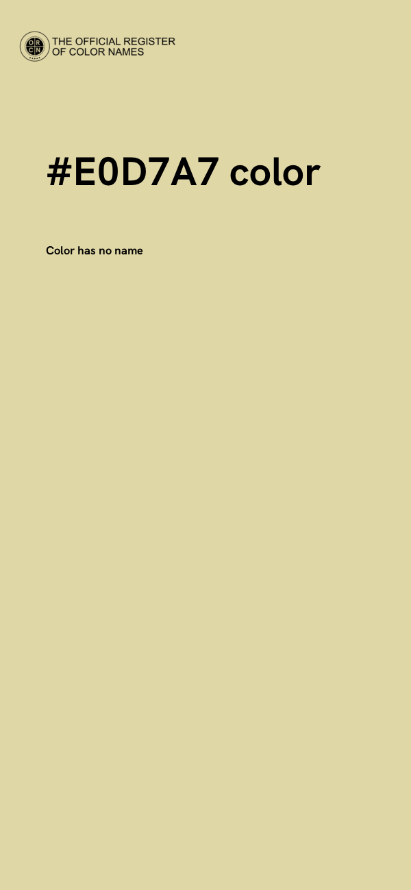 #E0D7A7 color image