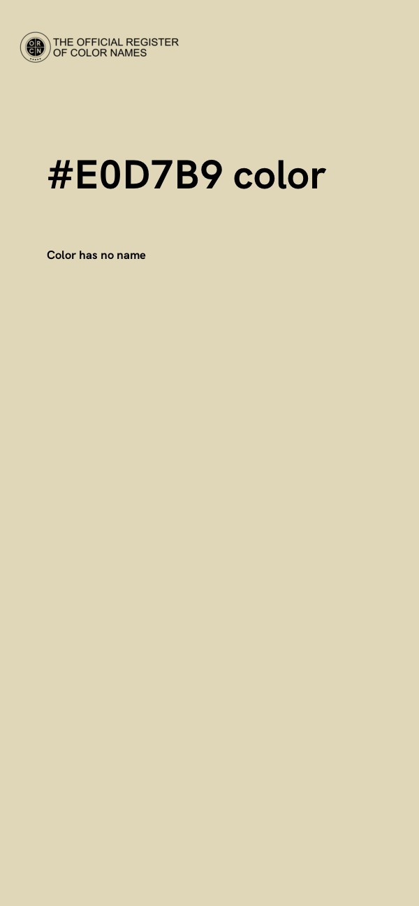#E0D7B9 color image