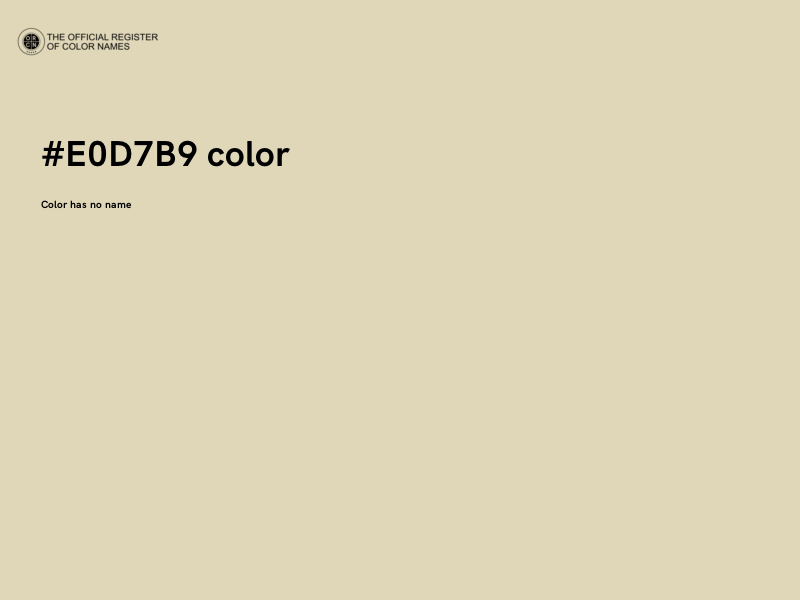 #E0D7B9 color image