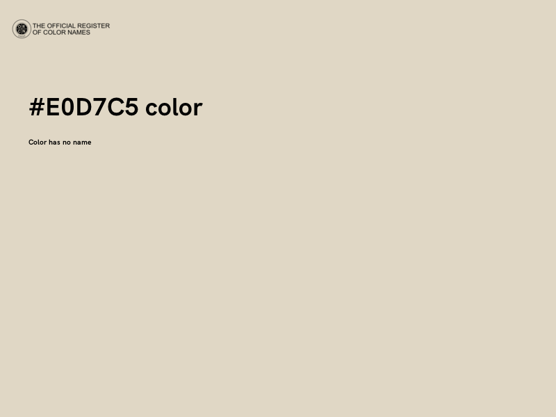 #E0D7C5 color image