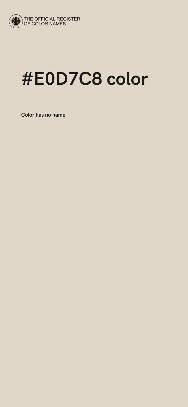 #E0D7C8 color image