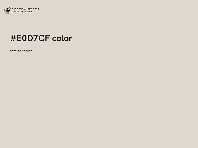 #E0D7CF color image