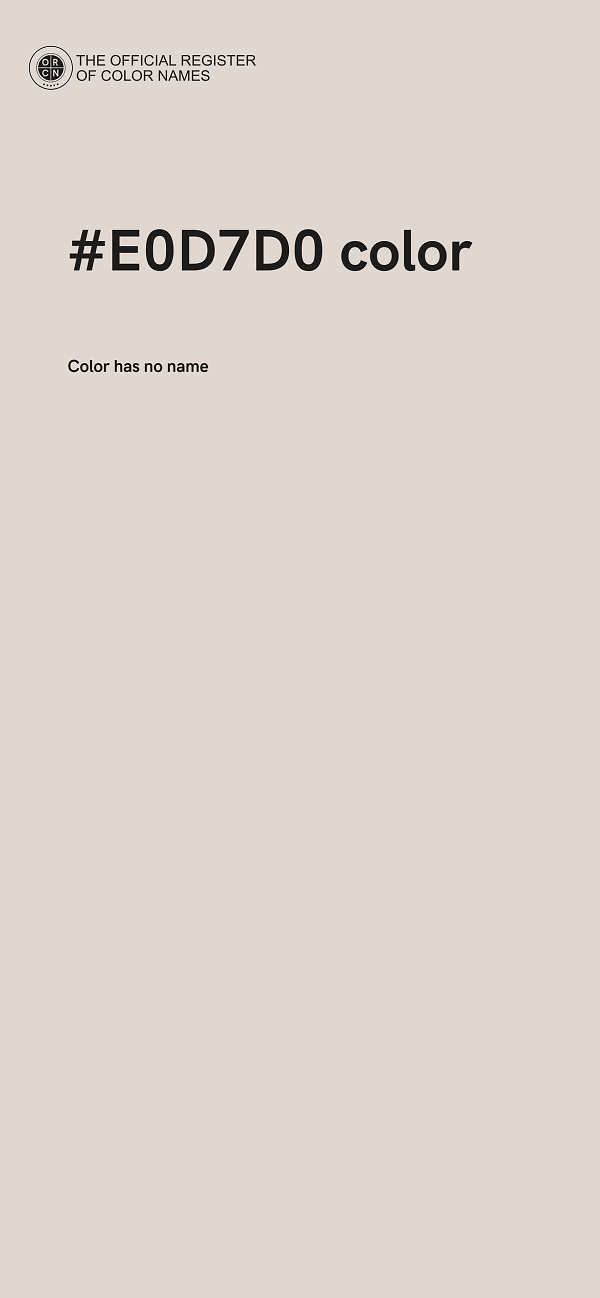 #E0D7D0 color image
