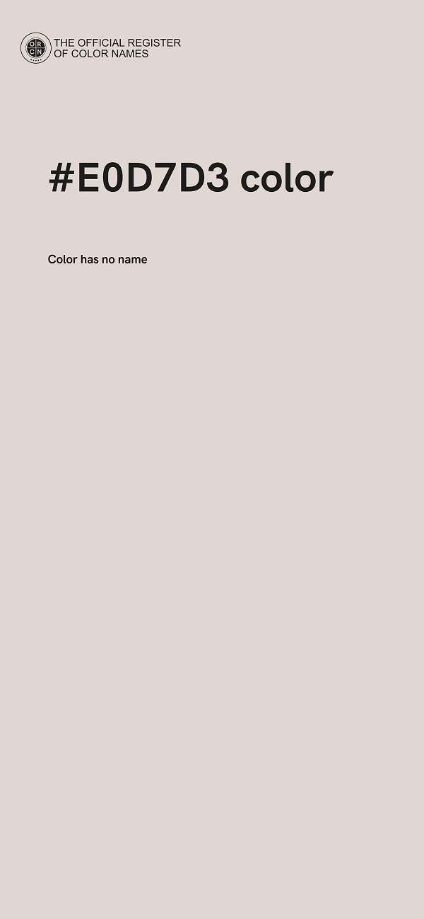 #E0D7D3 color image