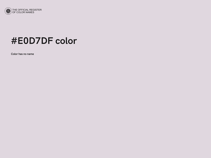 #E0D7DF color image