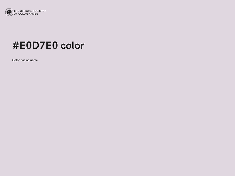 #E0D7E0 color image