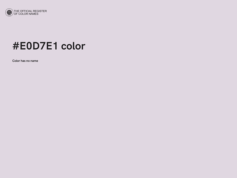 #E0D7E1 color image