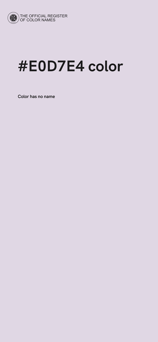 #E0D7E4 color image