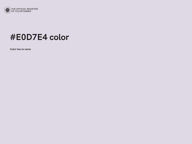 #E0D7E4 color image