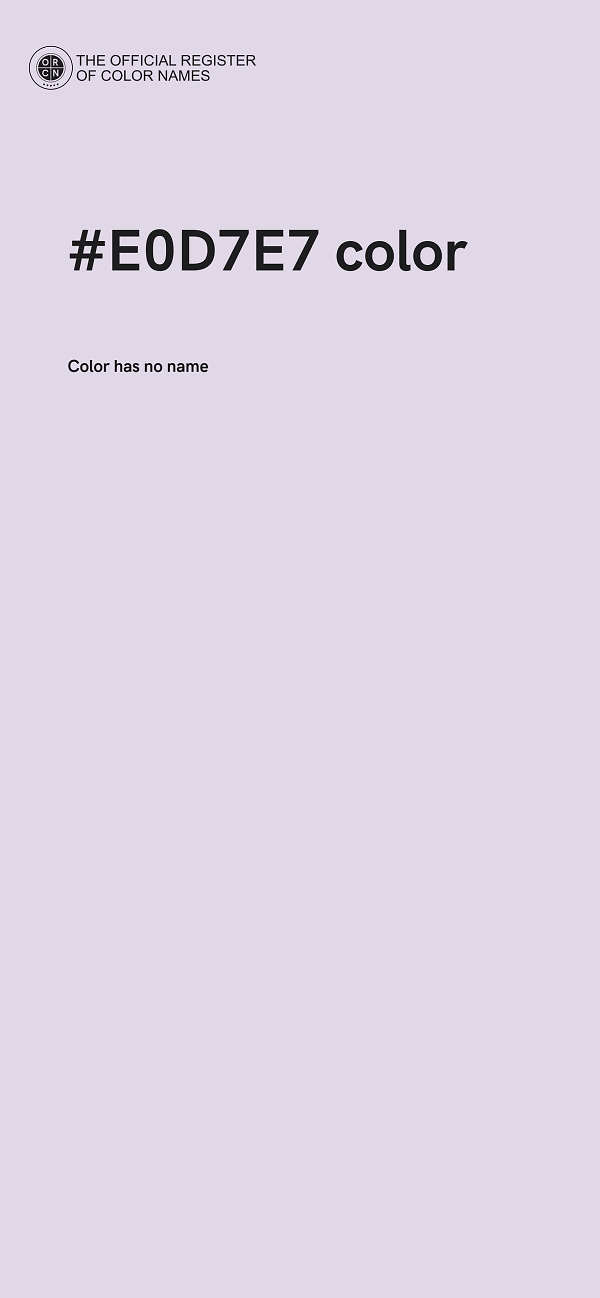 #E0D7E7 color image