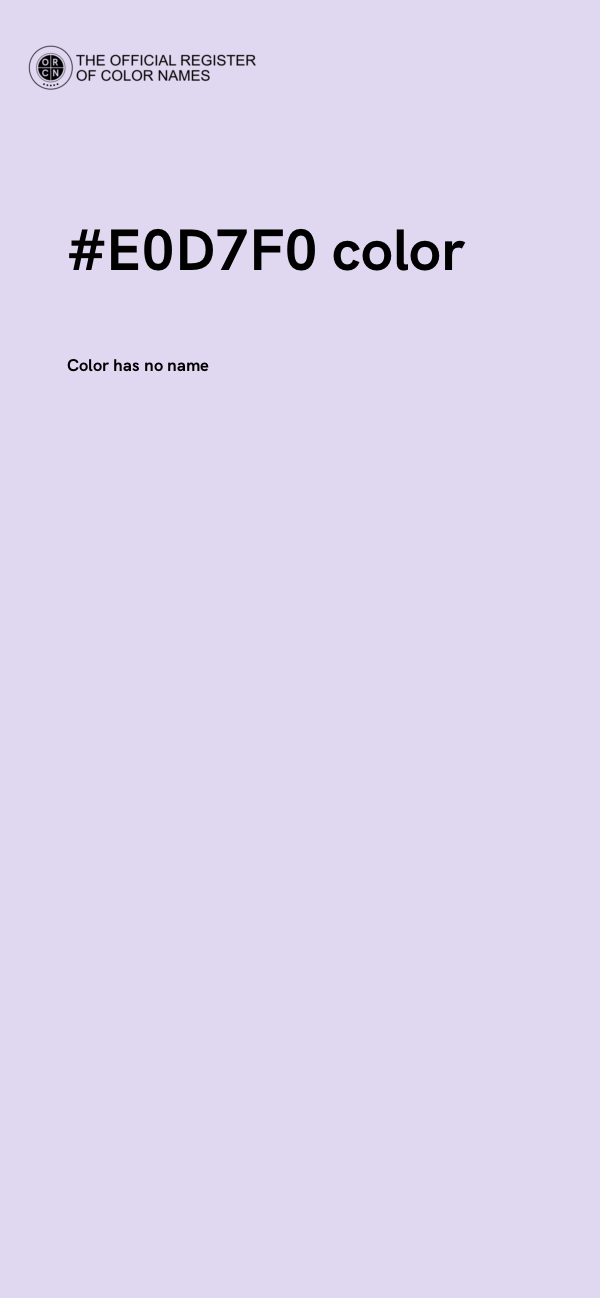 #E0D7F0 color image