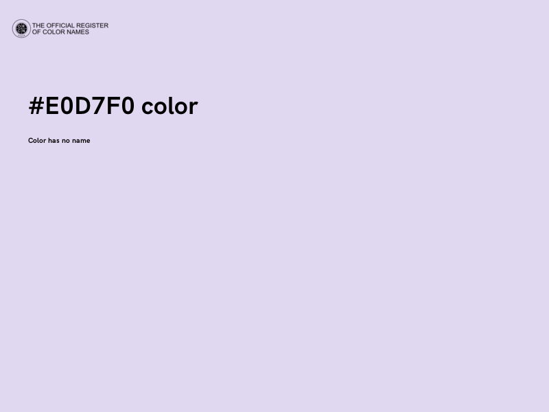 #E0D7F0 color image