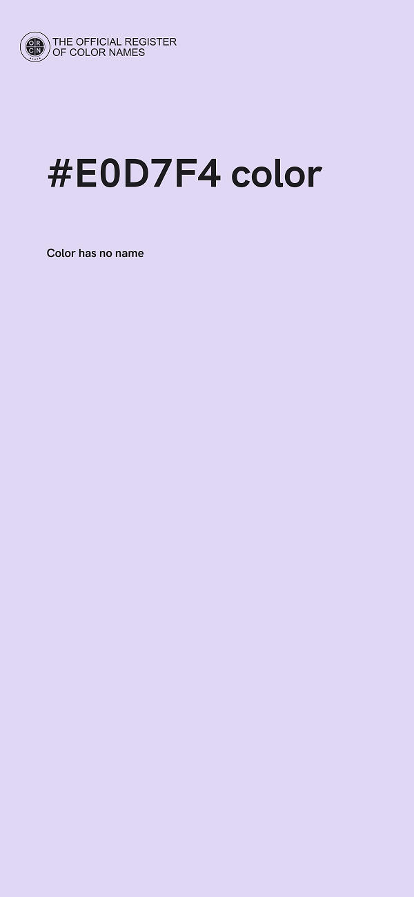 #E0D7F4 color image