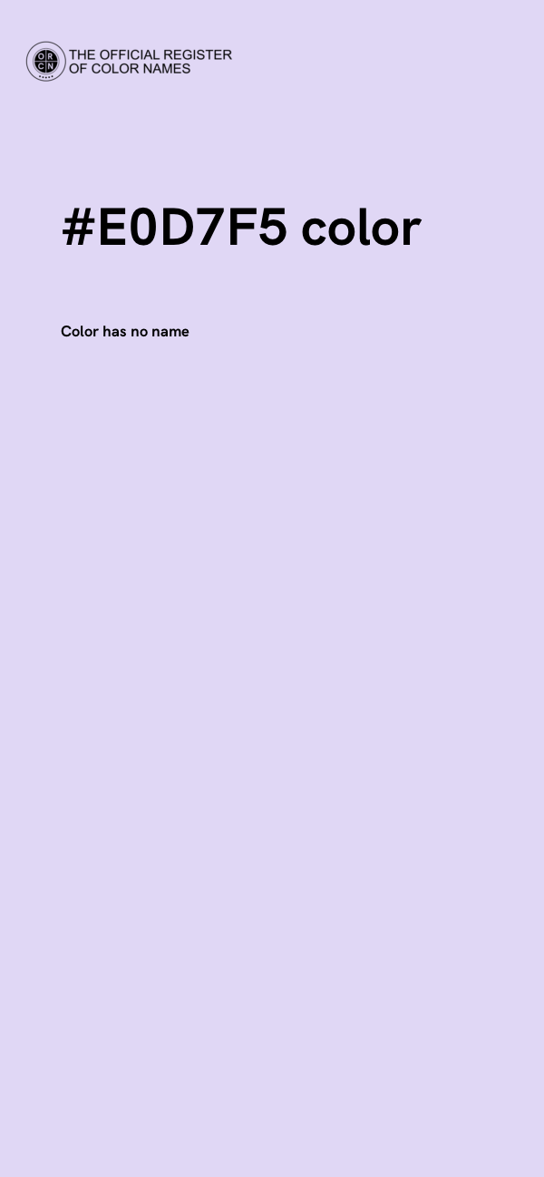 #E0D7F5 color image