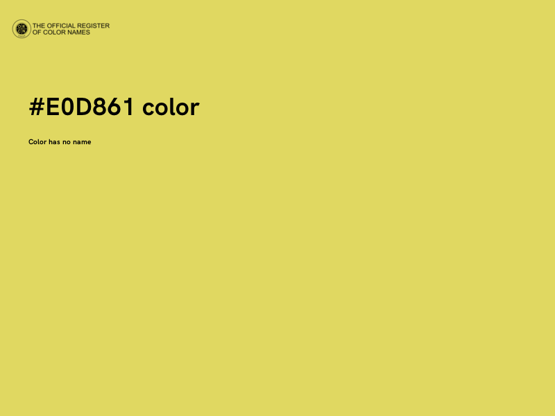 #E0D861 color image