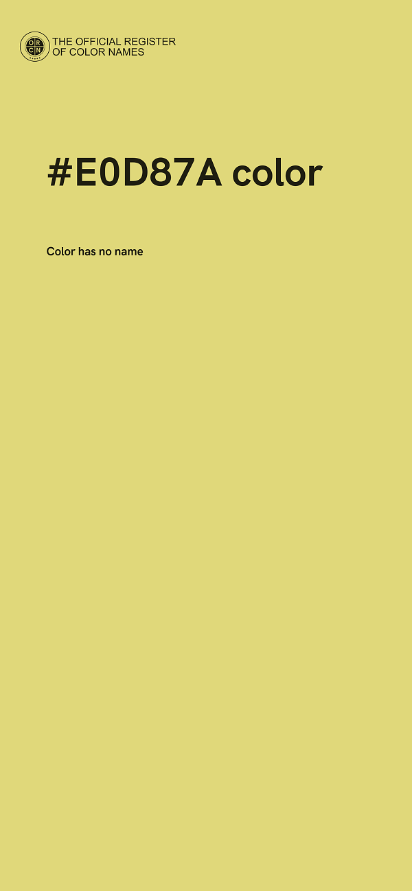 #E0D87A color image