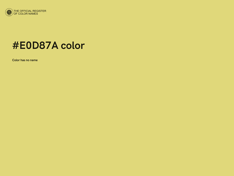 #E0D87A color image