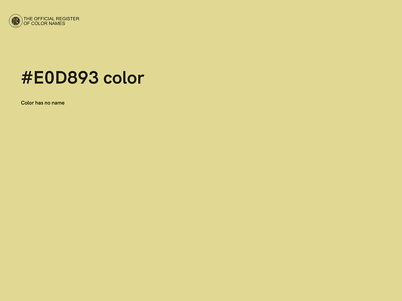 #E0D893 color image