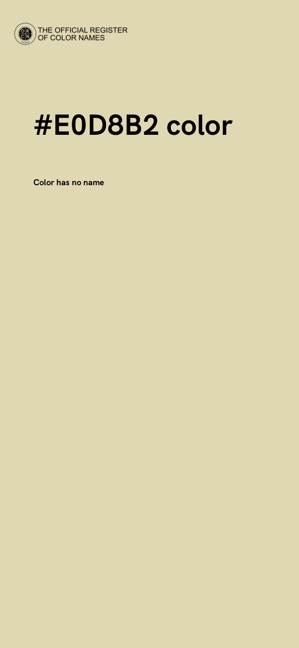 #E0D8B2 color image