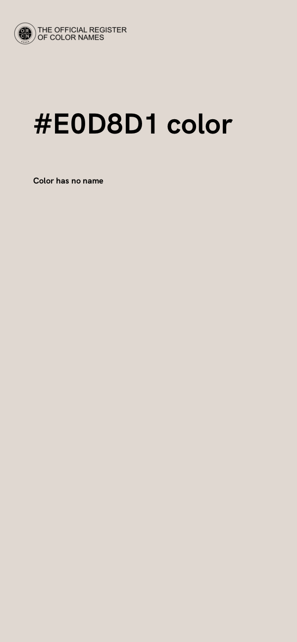 #E0D8D1 color image
