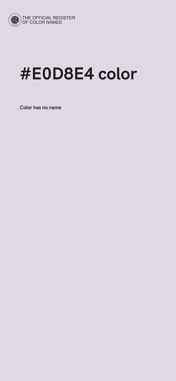 #E0D8E4 color image