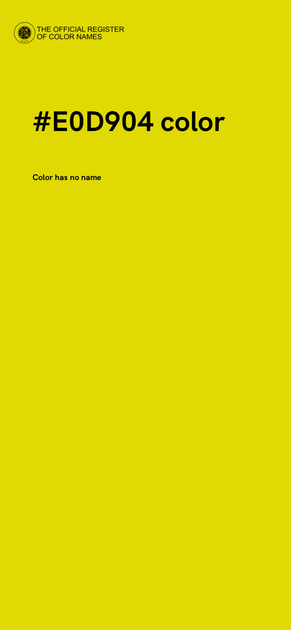 #E0D904 color image