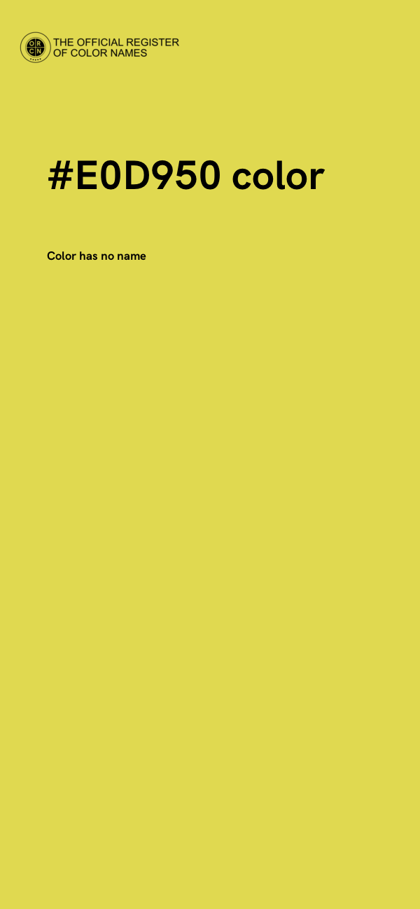 #E0D950 color image