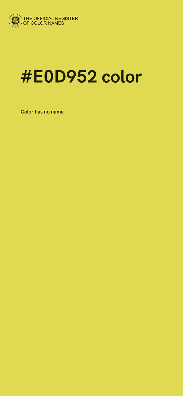 #E0D952 color image