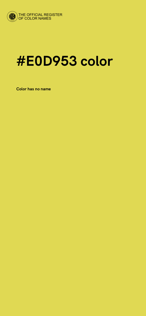 #E0D953 color image