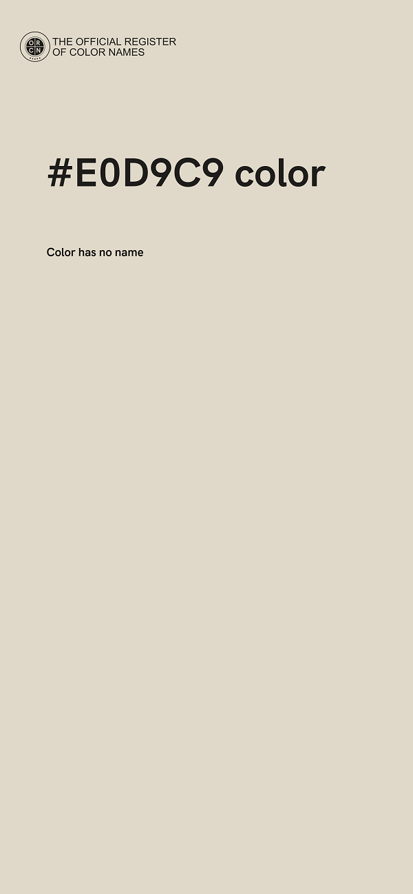 #E0D9C9 color image